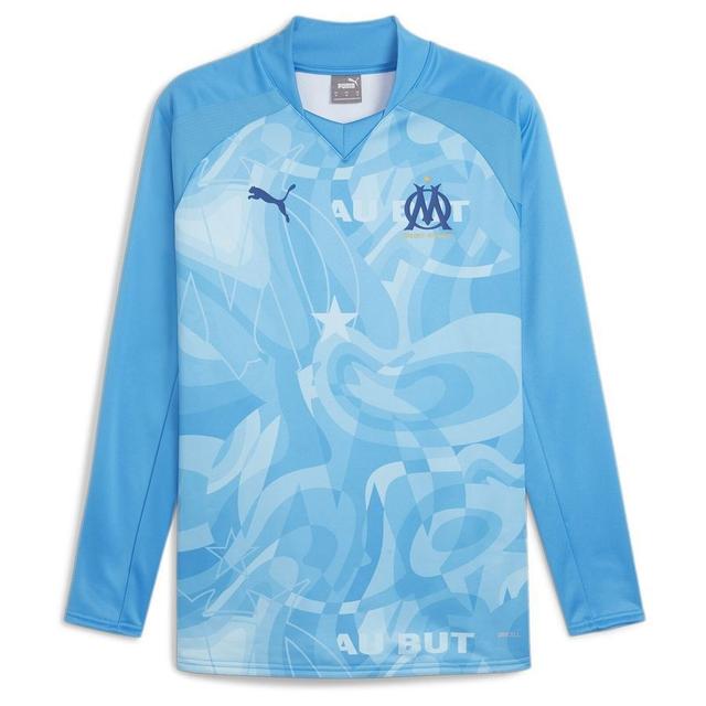 Marseille Sweatshirt Pre Match - Bleu Azur/clyde Royal Long Sleeves - , size X-Large on Productcaster.