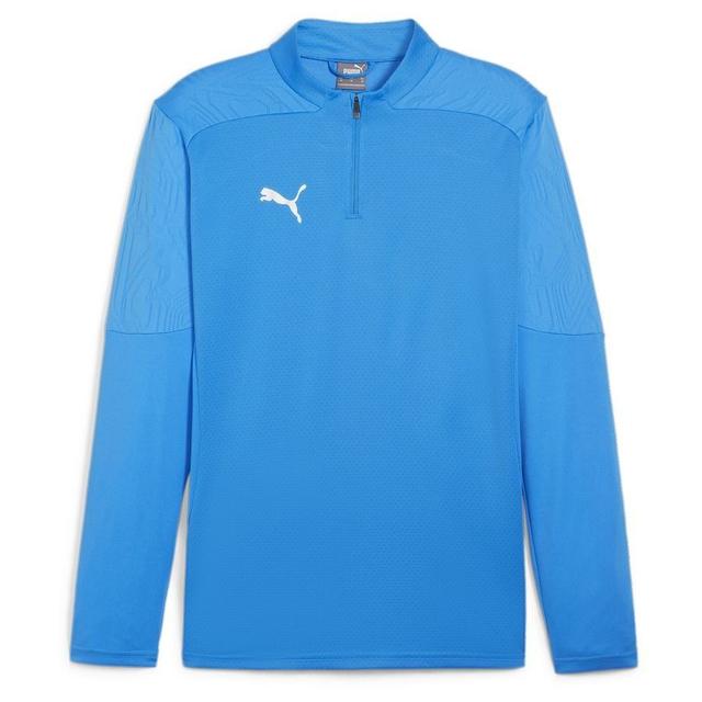 Teamfinal Training 1/4 Zip Top Ignite Blue-PUMA Silver, size ['Small'] on Productcaster.