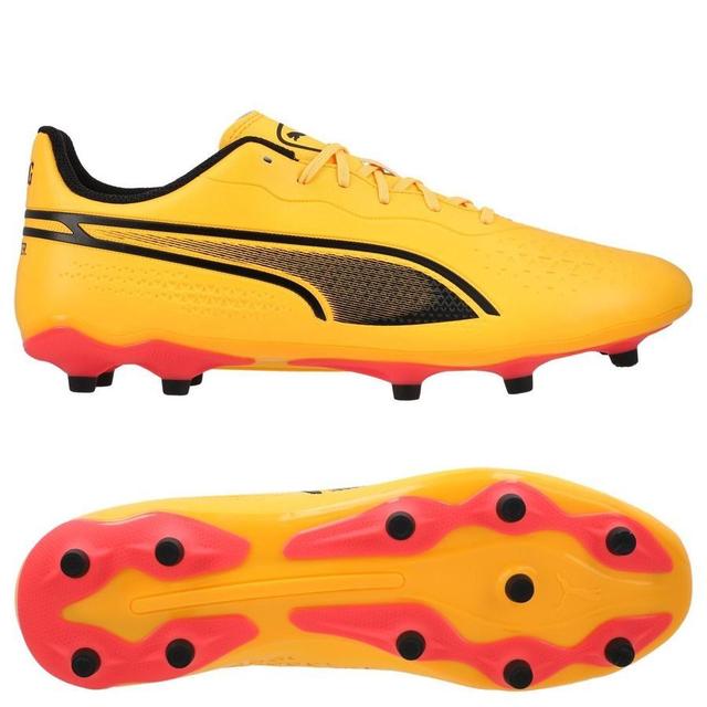 PUMA King Match Fg/ag Forever Faster - Sun Stream/svart/rosa - ['Konstgräs (Ag)', 'Gräs (Fg)'], storlek 39 on Productcaster.