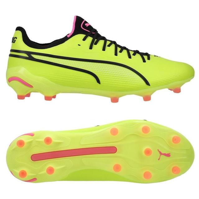 PUMA King Ultimate Fg/ag Phenomenal - Electric Lime/PUMA Black/poison Pink, size 38½ on Productcaster.