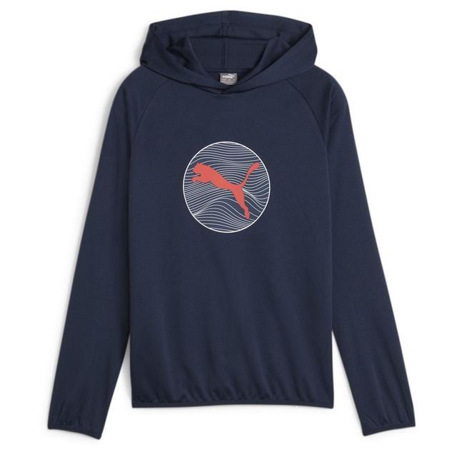 Active Sports Poly Hoodie B Club Navy - PUMA, size L/164 cm on Productcaster.