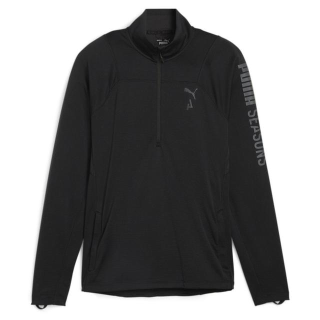 M Seasons Ls 1/4 Zip Polypropylene Rain Cell PUMA Black, size Large on Productcaster.