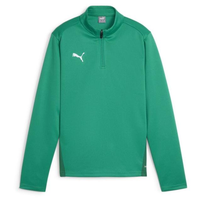 PUMA Training Shirt Teamgoal 1/4 Zip - Green/PUMA White Kids, size S/140 cm on Productcaster.