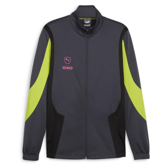 PUMA Track Top King Pro - Strong Gray/electric Lime, size XX-Large on Productcaster.