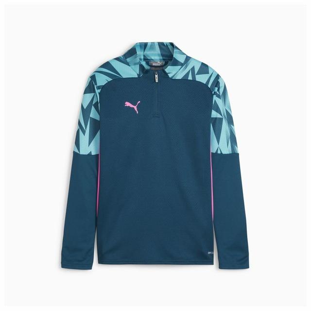 PUMA Training Shirt Individualfinal 1/4 Zip - Navy/bright Aqua/pink Kids, size XS/128 cm on Productcaster.