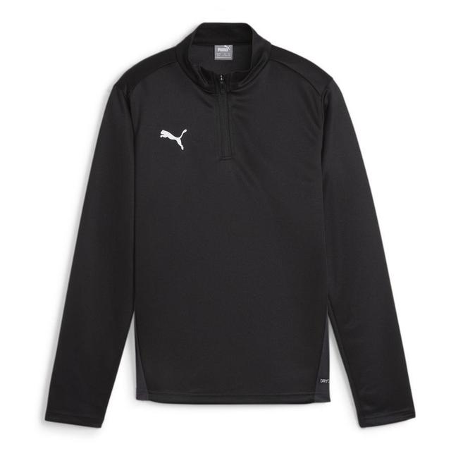 PUMA Training Shirt Teamgoal 1/4 Zip - PUMA Black/PUMA White/dark Grey Kids, size XS/128 cm on Productcaster.