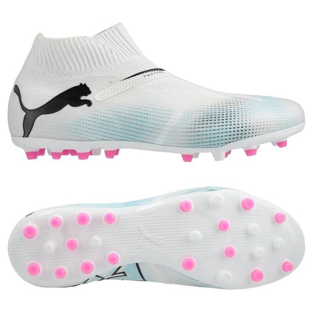 PUMA Future 7 Match + Laceless MG Phenomenal - PUMA White/PUMA Black/Poison Pink, size 44 on Productcaster.