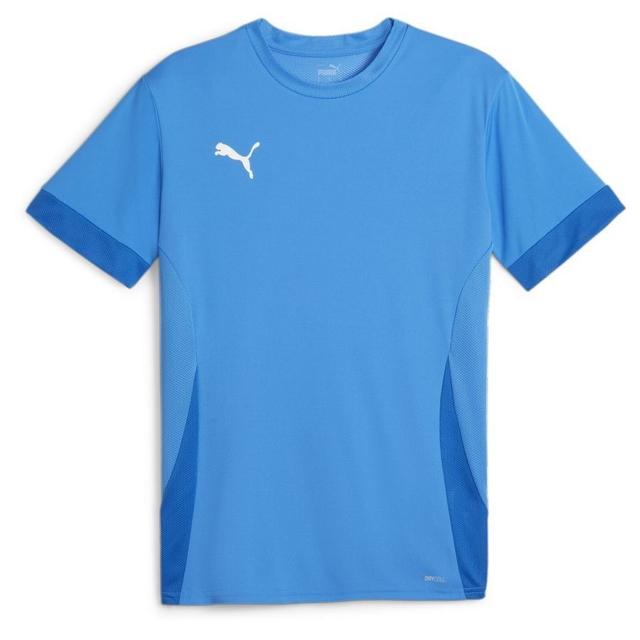 PUMA Training T-shirt Teamgoal - Electric Blue Lemonade/PUMA White, size Medium on Productcaster.