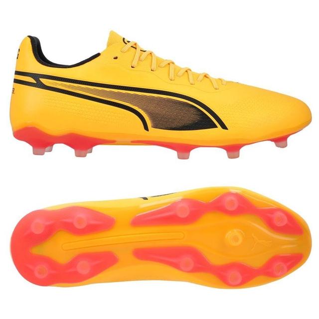 PUMA King Pro Fg/ag Forever Faster - Sun Stream/sort/rosa - ['Kunstgress (Ag)', 'Gress (Fg)'], størrelse 37 on Productcaster.