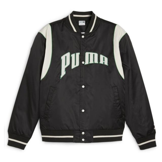 PUMA Jacket Team Varsity - Black/white, size Small on Productcaster.