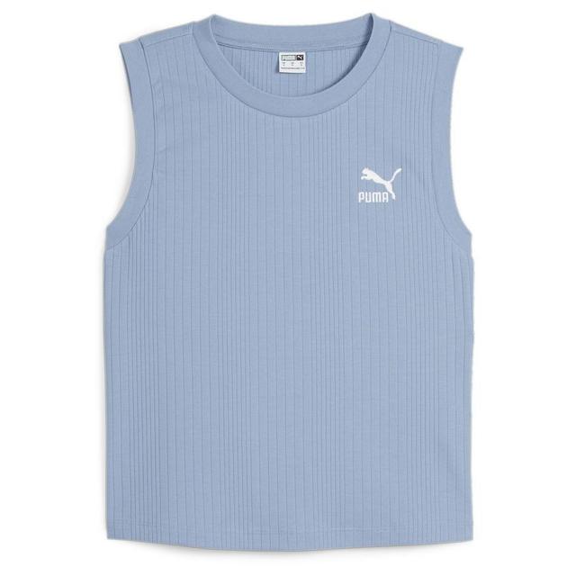 Classics Ribbed Relaxed Tank Zen Blue - PUMA, size Large on Productcaster.