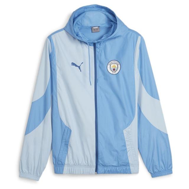 Manchester City Jacket Pre Match Woven Anthem - Blue/silver Sky - PUMA, size XX-Large on Productcaster.