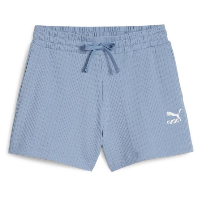 Classics Ribbed A-line Shorts Zen Blue - PUMA, size Large on Productcaster.