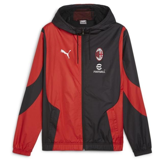 Milan Jacket Pre Match Woven - PUMA Black/red, size XX-Large on Productcaster.