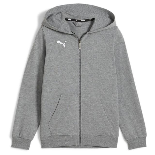 PUMA Hoodie Teamgoal Casuals Full Zip - Medium Grey Heather/PUMA White Kids, size M/152 cm on Productcaster.