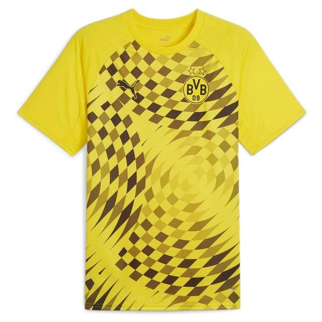 Dortmund Training T-shirt Pre Match - Cyber Yellow/PUMA Black, size X-Small on Productcaster.