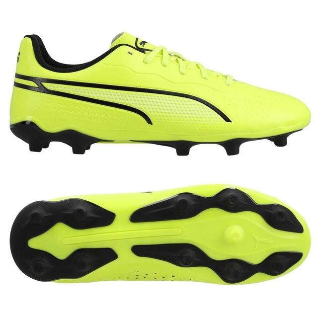 PUMA King Match Fg/ag Phenomenal - Electric Lime/PUMA Black/poison Pink Kids, size 37½ on Productcaster.