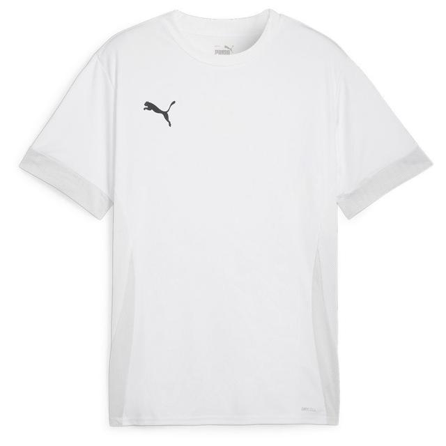 PUMA Training T-shirt Teamgoal - PUMA White/PUMA Black/feather Grey, size Medium on Productcaster.