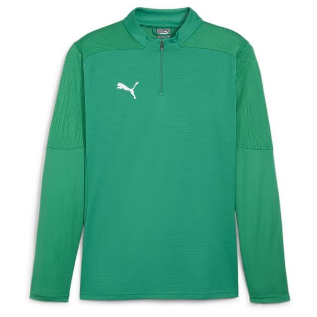 Teamfinal Training 1/4 Zip Top Sport Green-PUMA Silver, size ['X-Large'] on Productcaster.