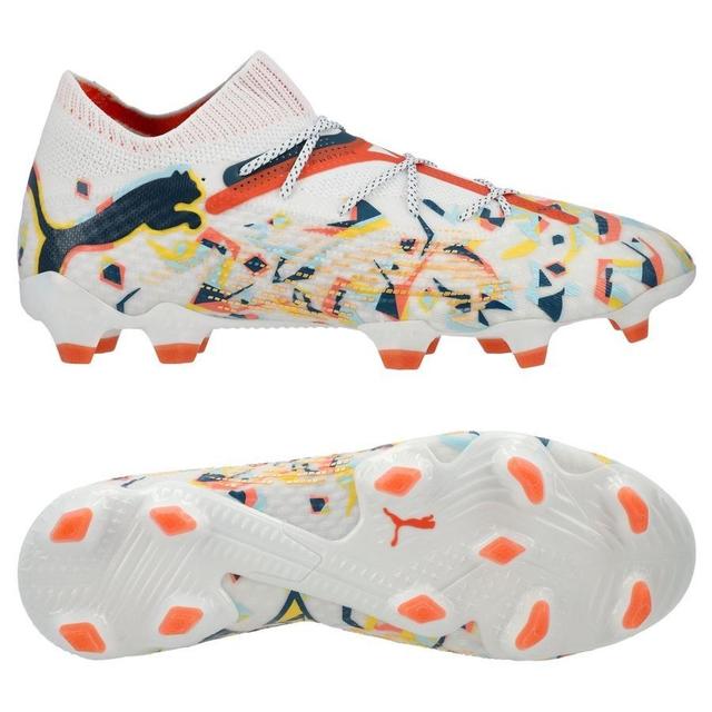 PUMA Future 7 Ultimate Fg/ag Njr Creativity - White/ocean Tropic/turquoise Surf/hot Heat/sun Stream Limited Edition, size 36 on Productcaster.