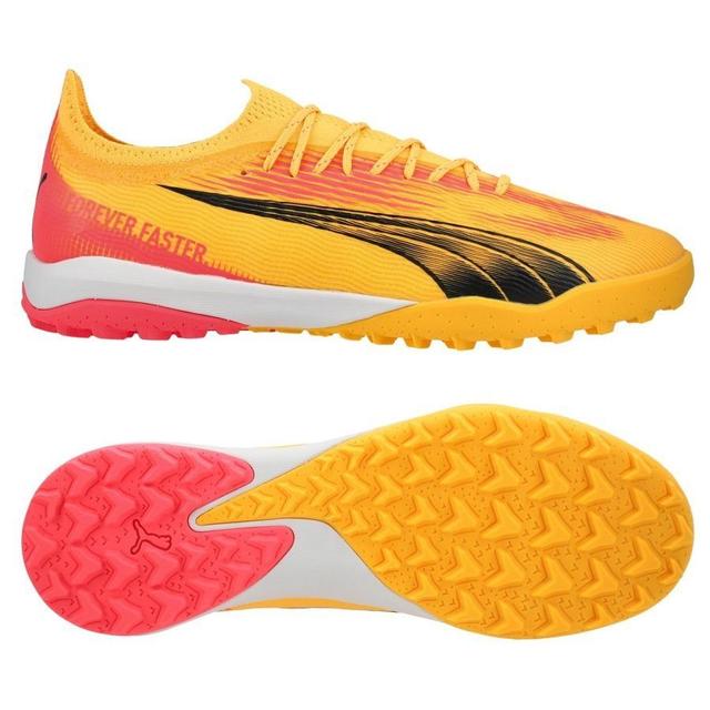 PUMA Ultra Ultimate Cage Tt Forever Faster - Sun Stream/PUMA Black/sunset Glow - Turf (Tf), size 47 on Productcaster.