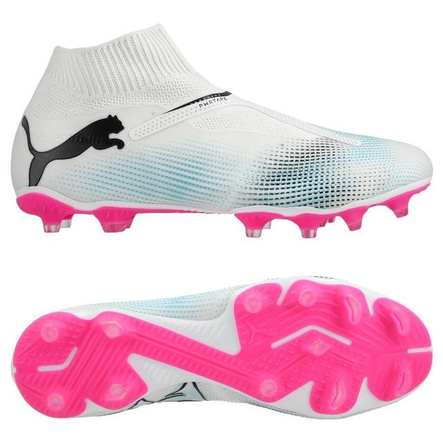 PUMA Future 7 Match + Laceless FG/AG Phenomenal - Hvit/Sort/Poison Pink - Gress (FG) / Kunstgress (AG), størrelse 42½ on Productcaster.