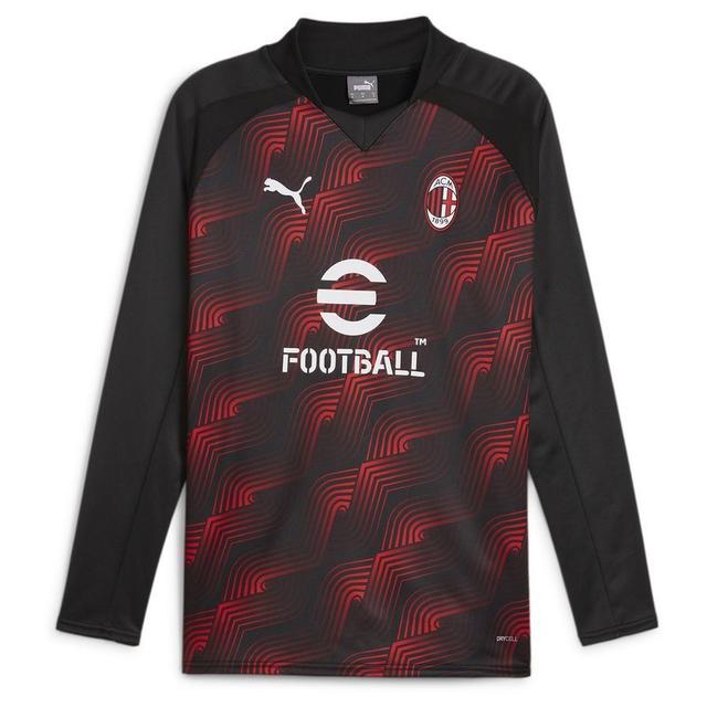 Milan Sweatshirt Pre Match - PUMA Black/red Long Sleeves, size Small on Productcaster.