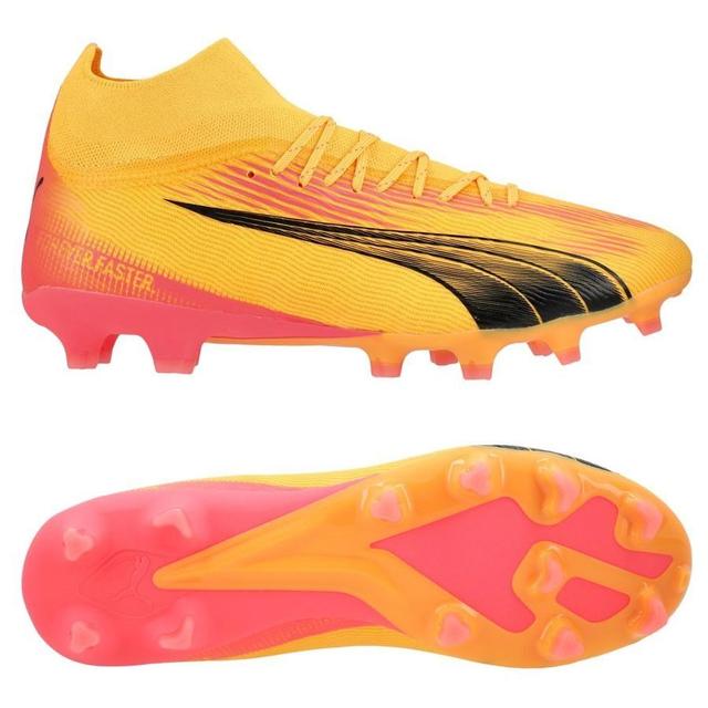 PUMA Ultra Pro Fg/ag Forever Faster - Sun Stream/zwart/roze - ['Natuurgras (Fg)', 'Kunstgras (Ag)'], maat ['44 ½ on Productcaster.