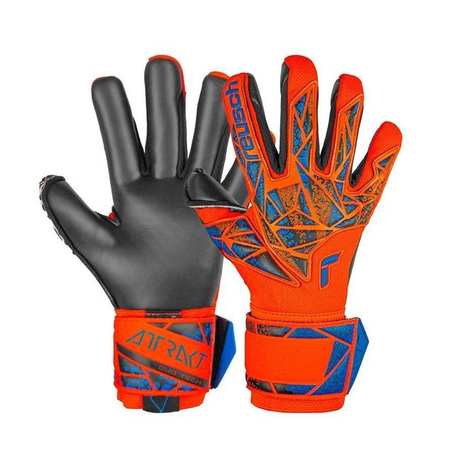 Reusch Goalkeeper Gloves Attrakt Duo Hyper Orange - Hyper Orange/electric Blue/black, size 8½ on Productcaster.