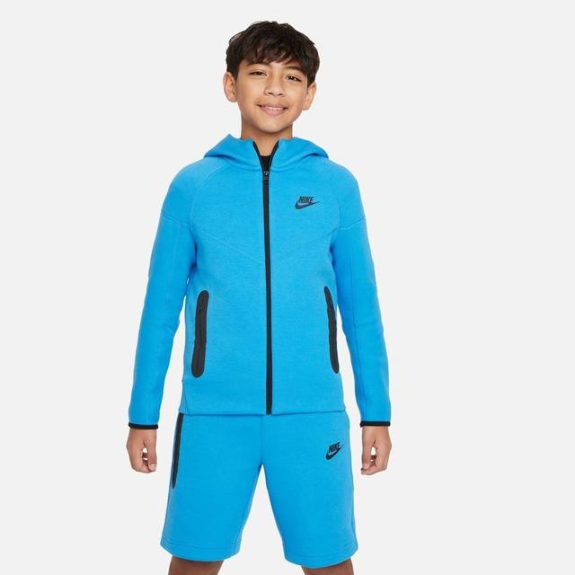 Nike Hoodie Nsw Tech Fleece 23/24 - Photo Blue/black Kids, size XL: 158-170 cm on Productcaster.