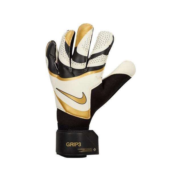 Nike Goalkeeper Gloves Grip 3 Mad Ready - Black/white/metallic Gold Coin, size 9 on Productcaster.