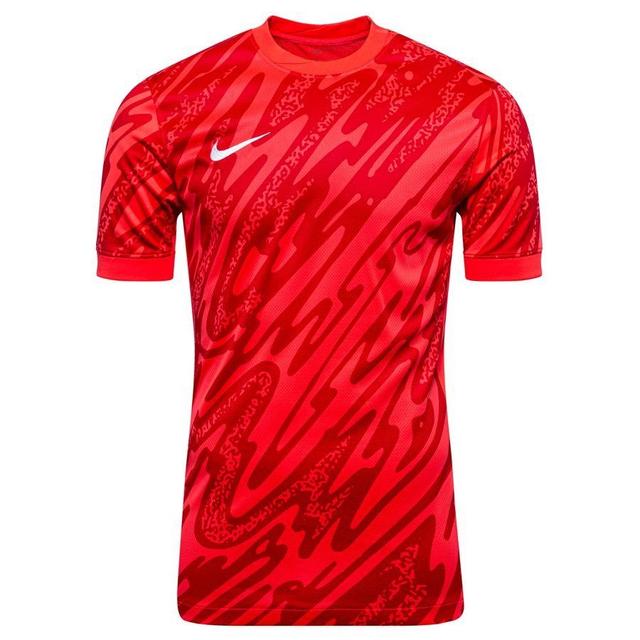 Nike Goalkeeper Shirt Dri-fit Gardien V - Laser Crimson/university Red/white, size Small on Productcaster.