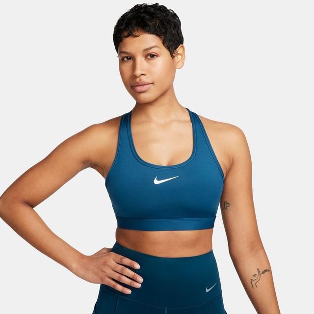 Nike Sports Bra Dri-fit Swoosh - Court Blue/white Women, size Medium on Productcaster.