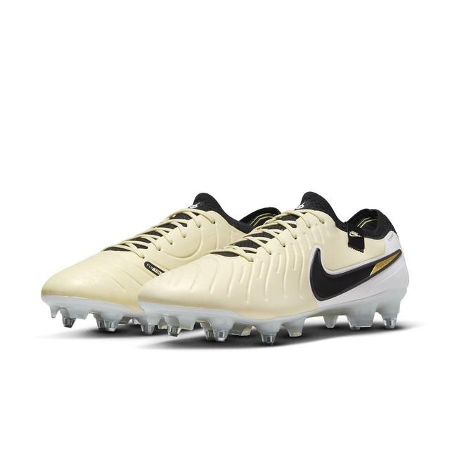 Nike Tiempo Legend 10 Elite Sg-pro Anti-clog Mad Ready - Lemonade/black/metallic Gold Coin, size 40 on Productcaster.