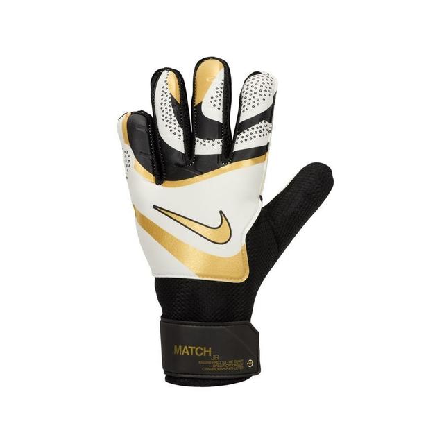 Nike Goalkeeper Gloves Match Mad Ready - Black/white/metallic Gold Coin Kids, size 6 on Productcaster.