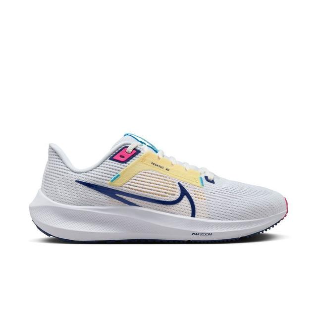 Nike Chaussures De Running Air Zoom Pegasus 40 - Blanc/bleu Marine/blanc Femme, pointure 37½ on Productcaster.