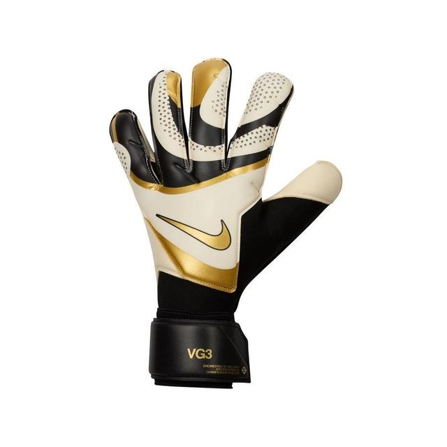 Nike Goalkeeper Gloves Vapor Grip 3 Mad Ready - Black/white/metallic Gold Coin, size 8 on Productcaster.