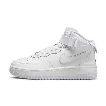 Nike Air Force 1 Mid Easyon Big Kid White/white-white, koko 32 on Productcaster.