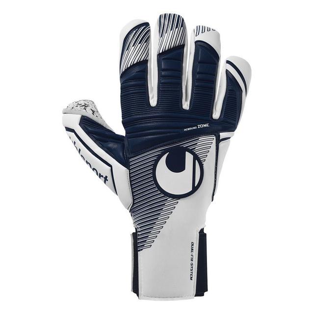 Uhlsport Goalkeeper Glove Supergrip+ HN - White/Navy, size 8 on Productcaster.