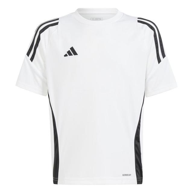 adidas Training T-shirt Tiro 24 - White/black Kids, size 152 cm on Productcaster.