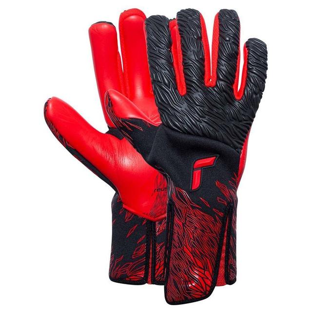 Reusch Goalkeeper Gloves Venomous Gold X - Black/fiery Red, size 9½ on Productcaster.