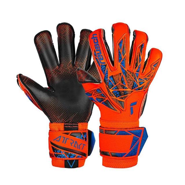 Reusch Goalkeeper Glove Attrakt Gold X Evolution Glueprint Hyper Orange - Orange/blue/black, size 8½ on Productcaster.