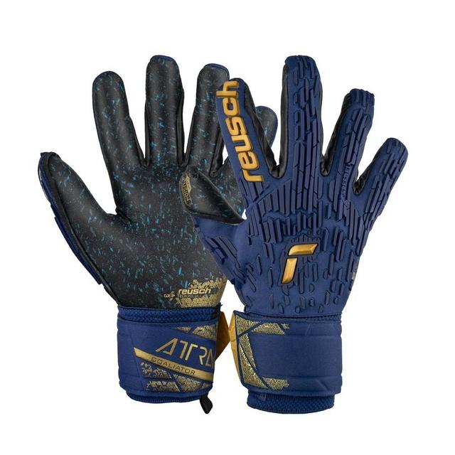 Reusch Goalkeeper Gloves Attrakt Freegel Fusion Goaliator Night Spark - Blue/gold/black, size 10½ on Productcaster.