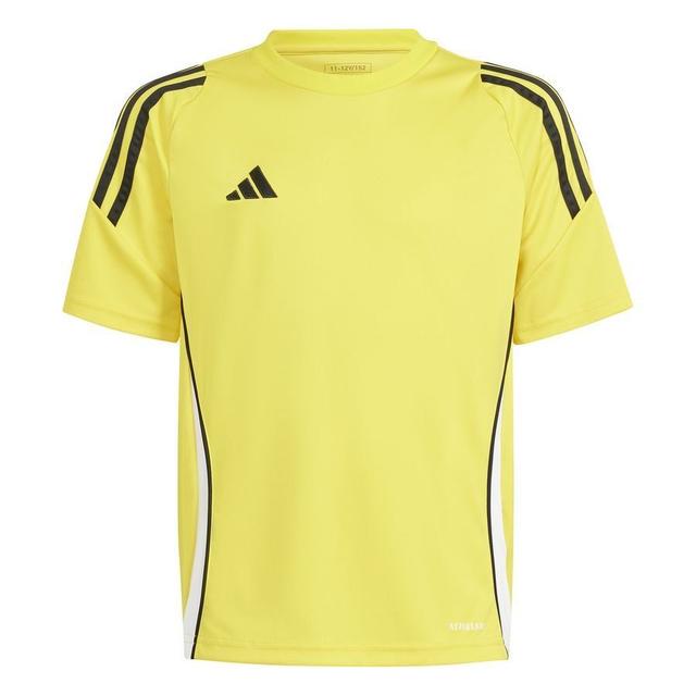 adidas Training T-shirt Tiro 24 - Yellow/black/white Kids, size 164 cm on Productcaster.