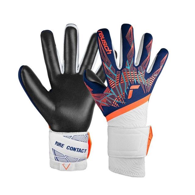 Reusch Goalkeeper Gloves Pure Contact Gold - Blue/white/orange/black, size 8½ on Productcaster.