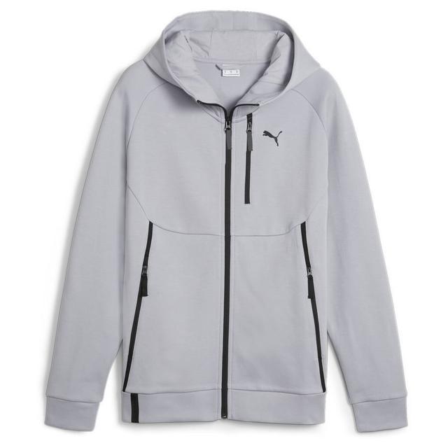 PUMA Hoodie PUMAtech Full Zip - Medium Grey Heather/PUMA Black, size X-Large on Productcaster.