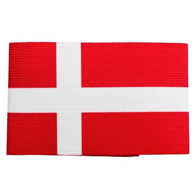 Unisport Captains Arm Band Denmark - Red/white, size One Size on Productcaster.