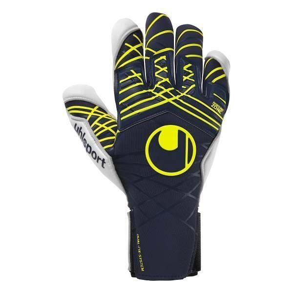 Uhlsport Goalkeeper Gloves Prediction Absolutgrip Sc - Navy/white/fluo Yellow, size 8 on Productcaster.