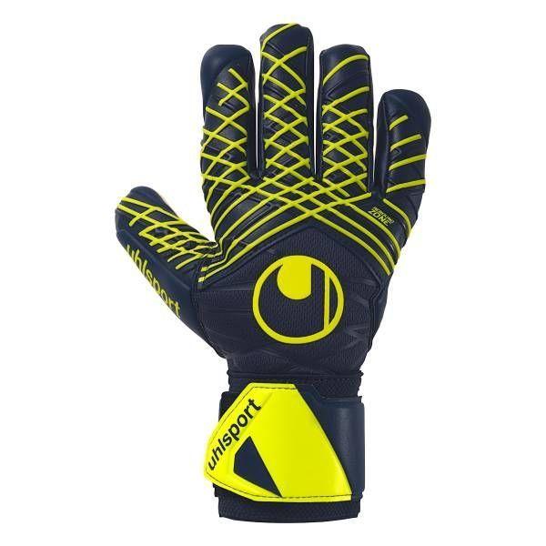 Uhlsport Goalkeeper Gloves Prediction Supersoft Hn - Navy/white/fluo Yellow, size 4½ on Productcaster.