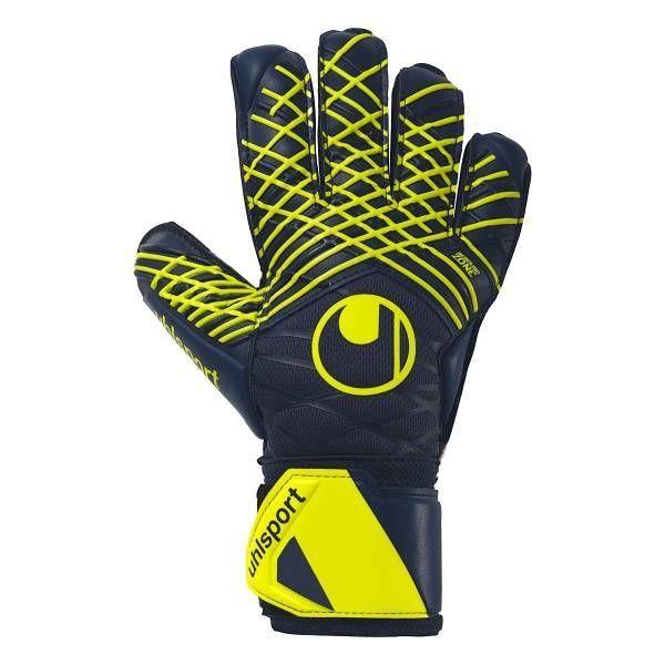 Uhlsport Goalkeeper Gloves Prediction Supersoft - Navy/white/fluo Yellow, size 7½ on Productcaster.